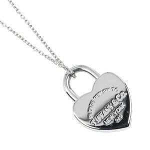 TIFFANY&Co. Return to heart lock Necklace Silver925 9.5g Women